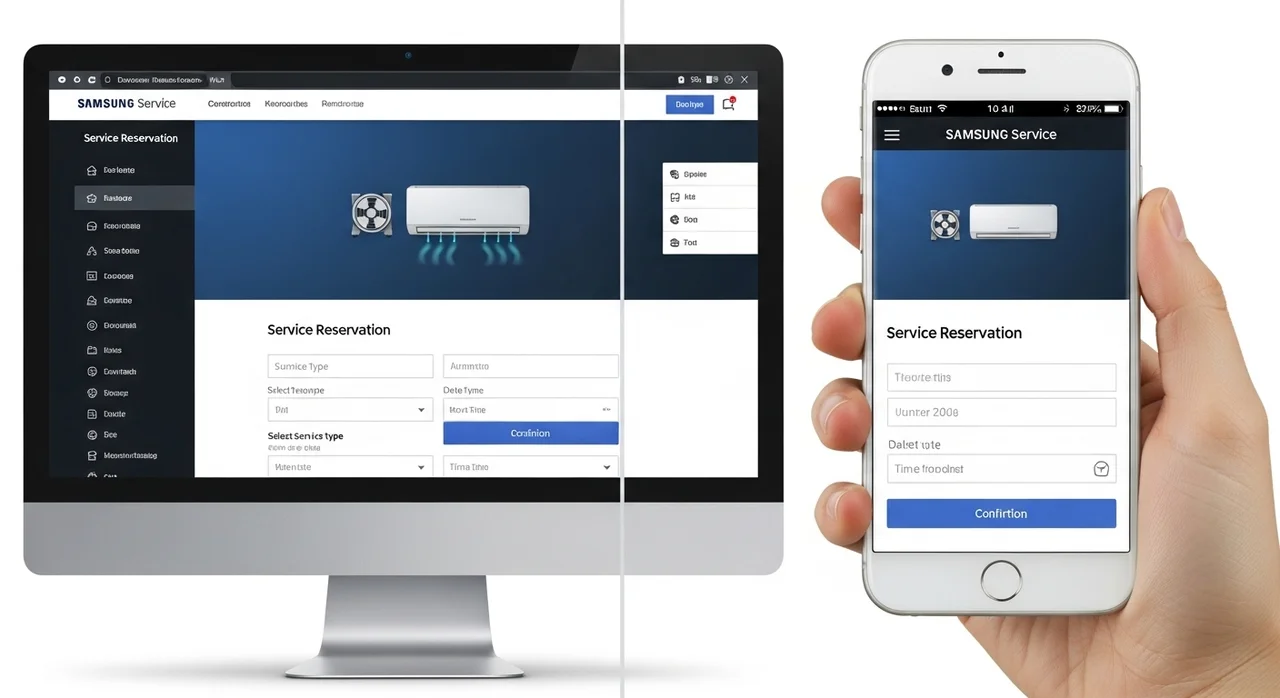 삼성전자 에어컨 사전 점검 예약 방법, 단계별 안내