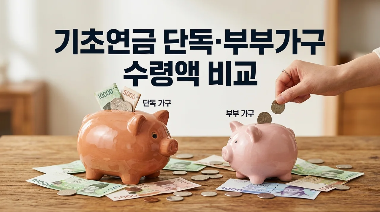 2026 기초연금: 단독가구 부부가구 수령액 차이 기준 완벽 비교 정리