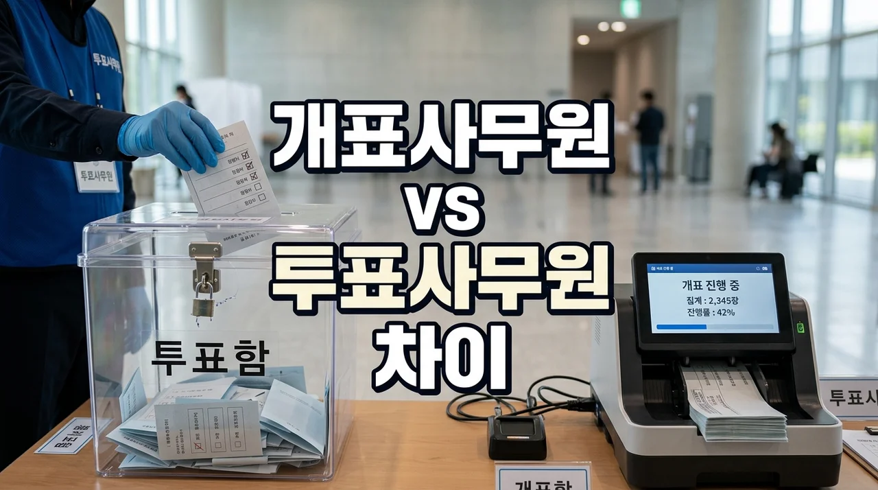 개표사무원 vs 투표사무원 완벽 비교: 업무, 급여, 근무시간 총정리