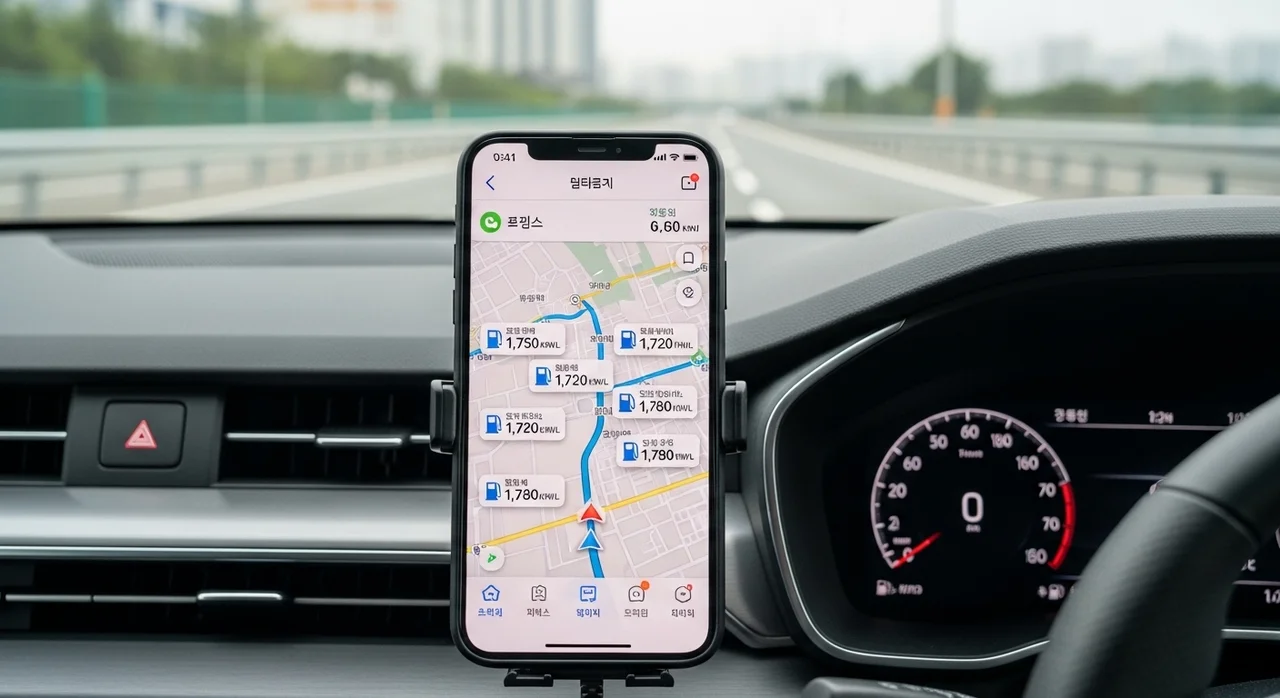 스마트폰으로 간편하게! 내 주변 주유소 가격 확인 (네이버/카카오맵)