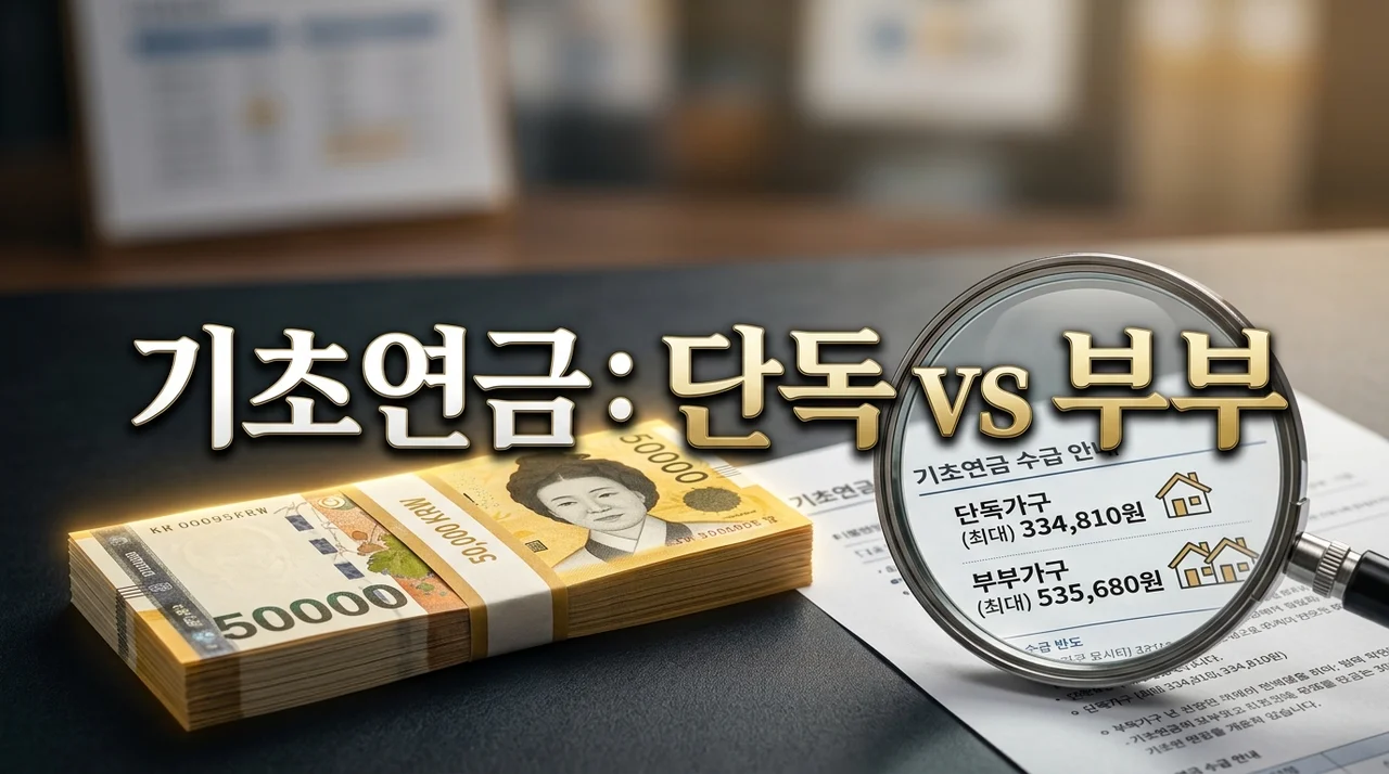 2026년 기초연금: 단독가구 부부가구 수령액 차이 기준 완벽 비교 정리