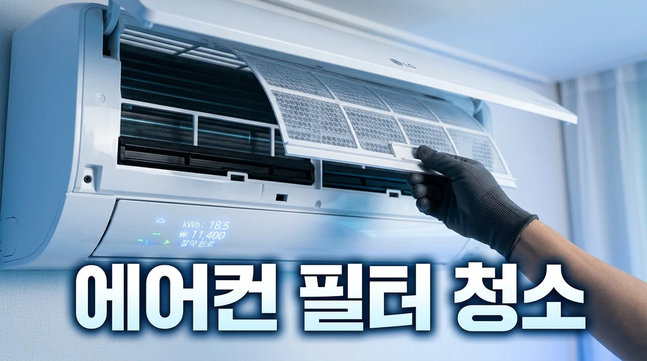 에어컨 필터 청소 방법과 관리 주기 완벽 정리: 냉방 효율 UP 전기료 DOWN!