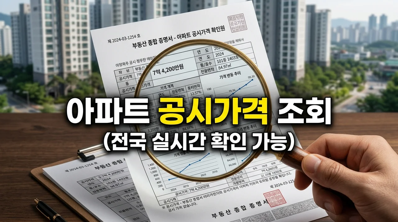 아파트 공시가격 조회 방법: 부동산 공시가격 확인 기준 완벽 가이드