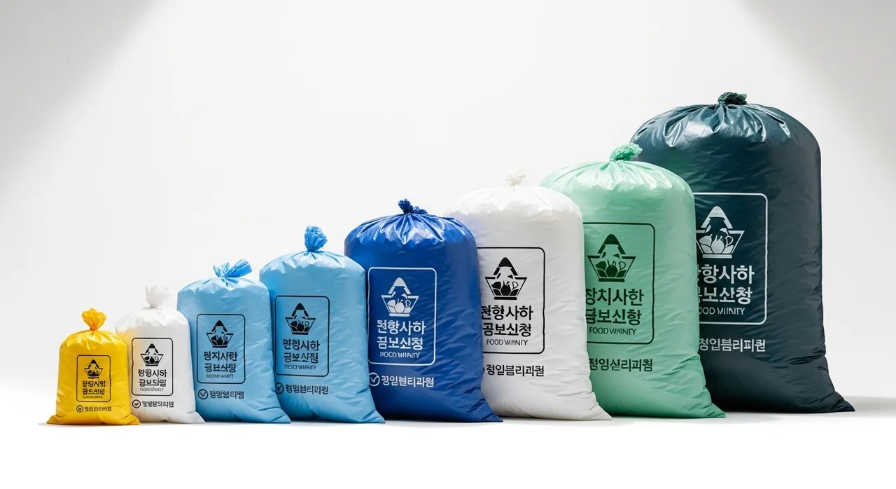 종량제봉투 규격 및 가격 안내