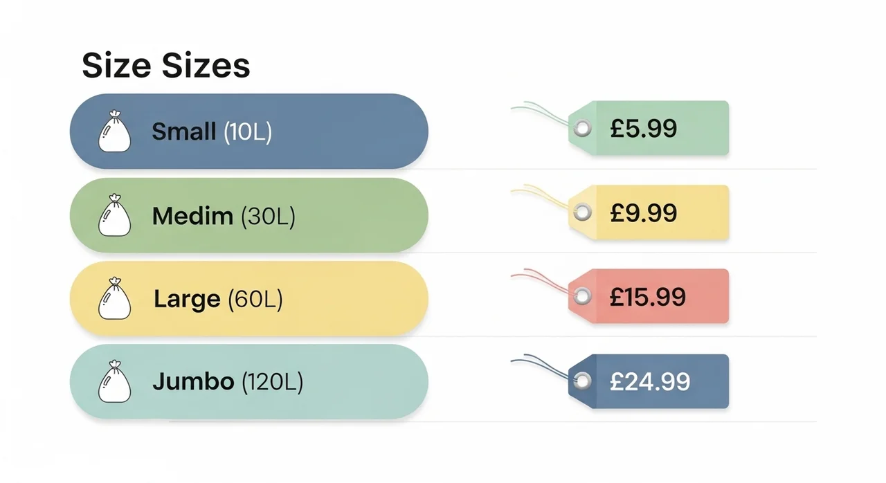 편의점 종량제봉투 가격 및 규격 정보