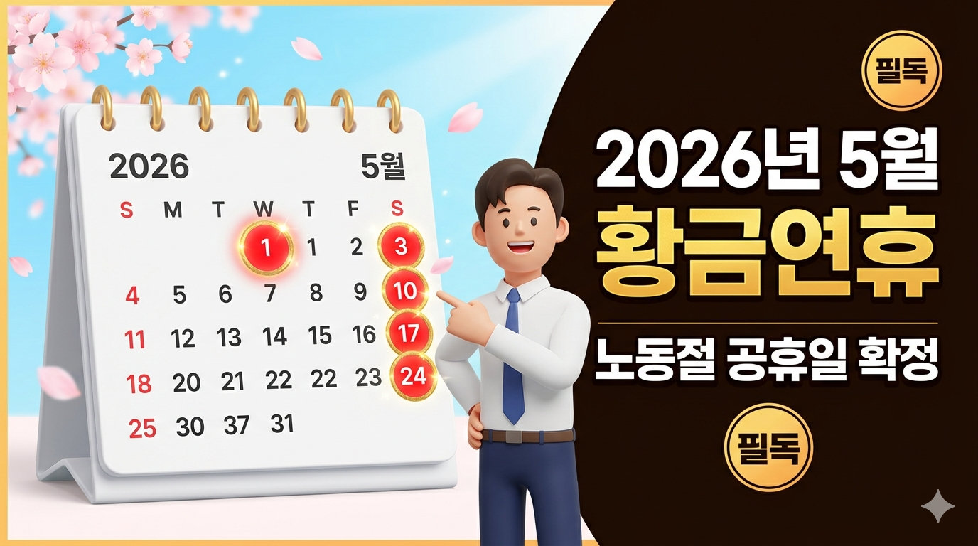 2026년 노동절 법정 공휴일 확정 및 5월 황금연휴 일정 안내