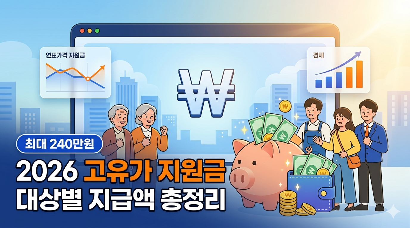 2026 고유가 피해지원금 대상별 지급액 총정리