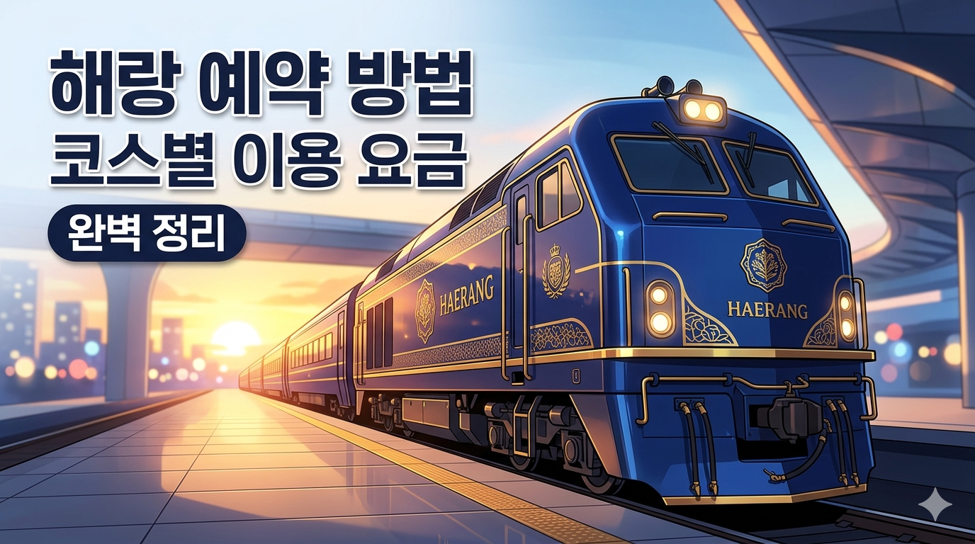 레일크루즈 해랑 예약 방법 및 코스별 이용 요금 완벽 정리