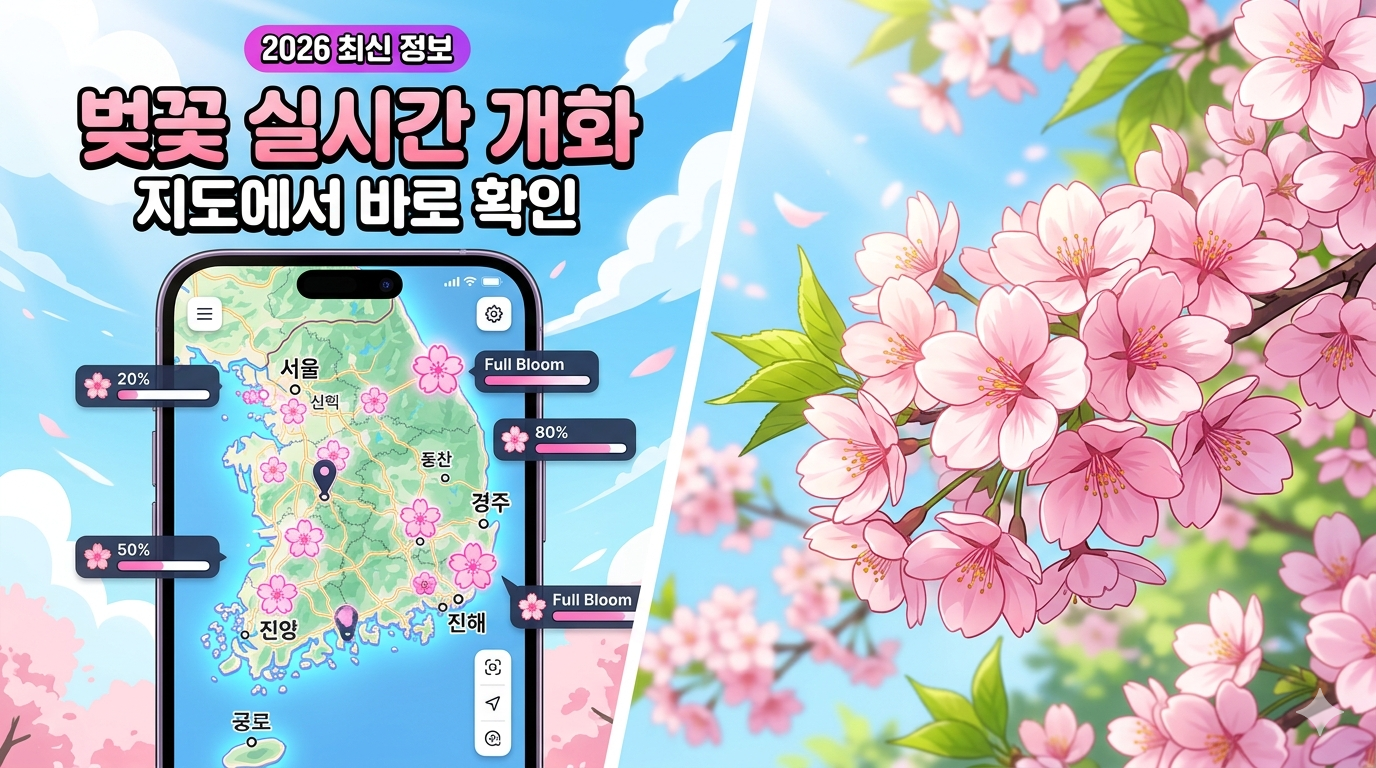 벚꽃 실시간 개화 현황 확인 방법: 지도부터 CCTV까지 총정리