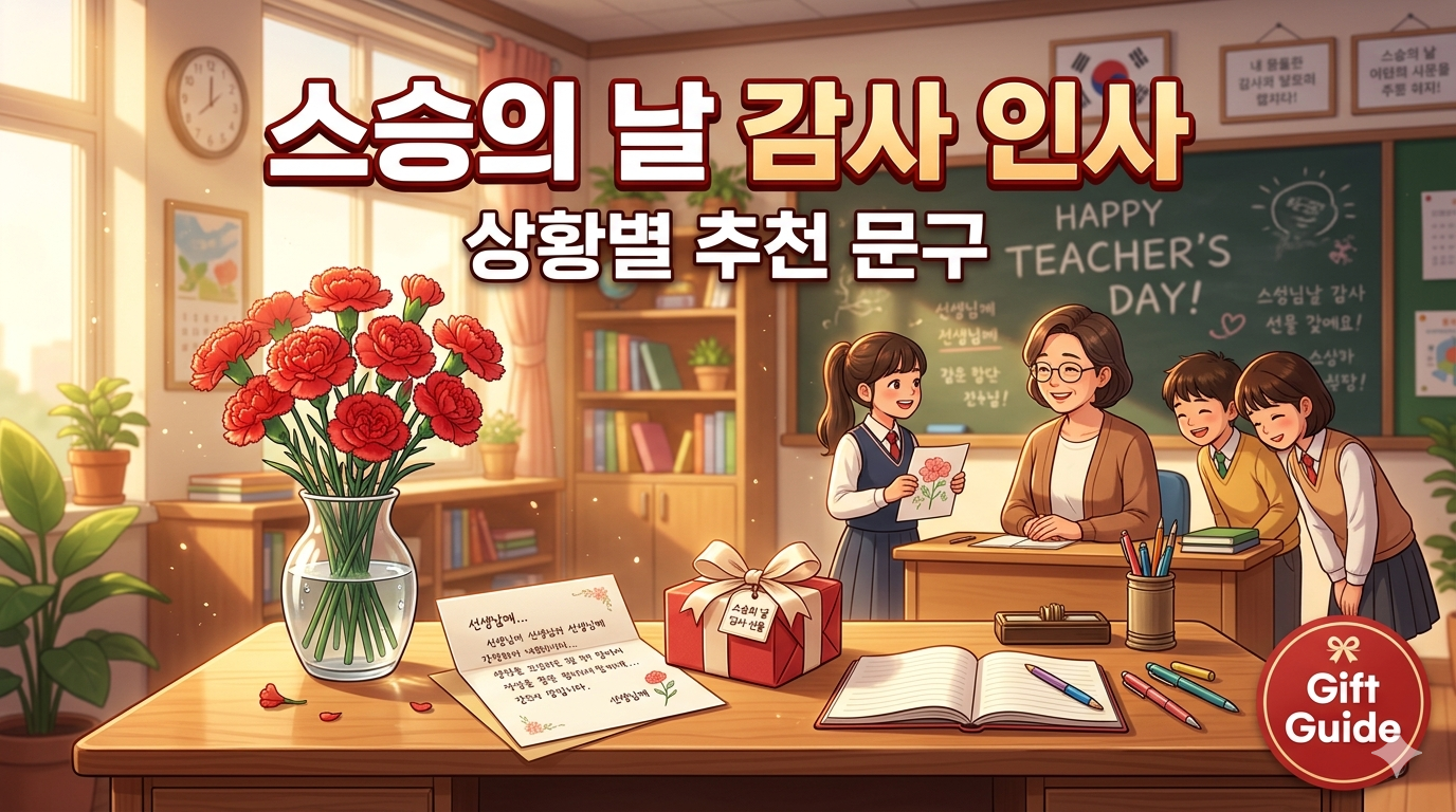 스승의 날 감사 인사말 및 선물 가이드: 상황별 문구와 김영란법 규정 정리