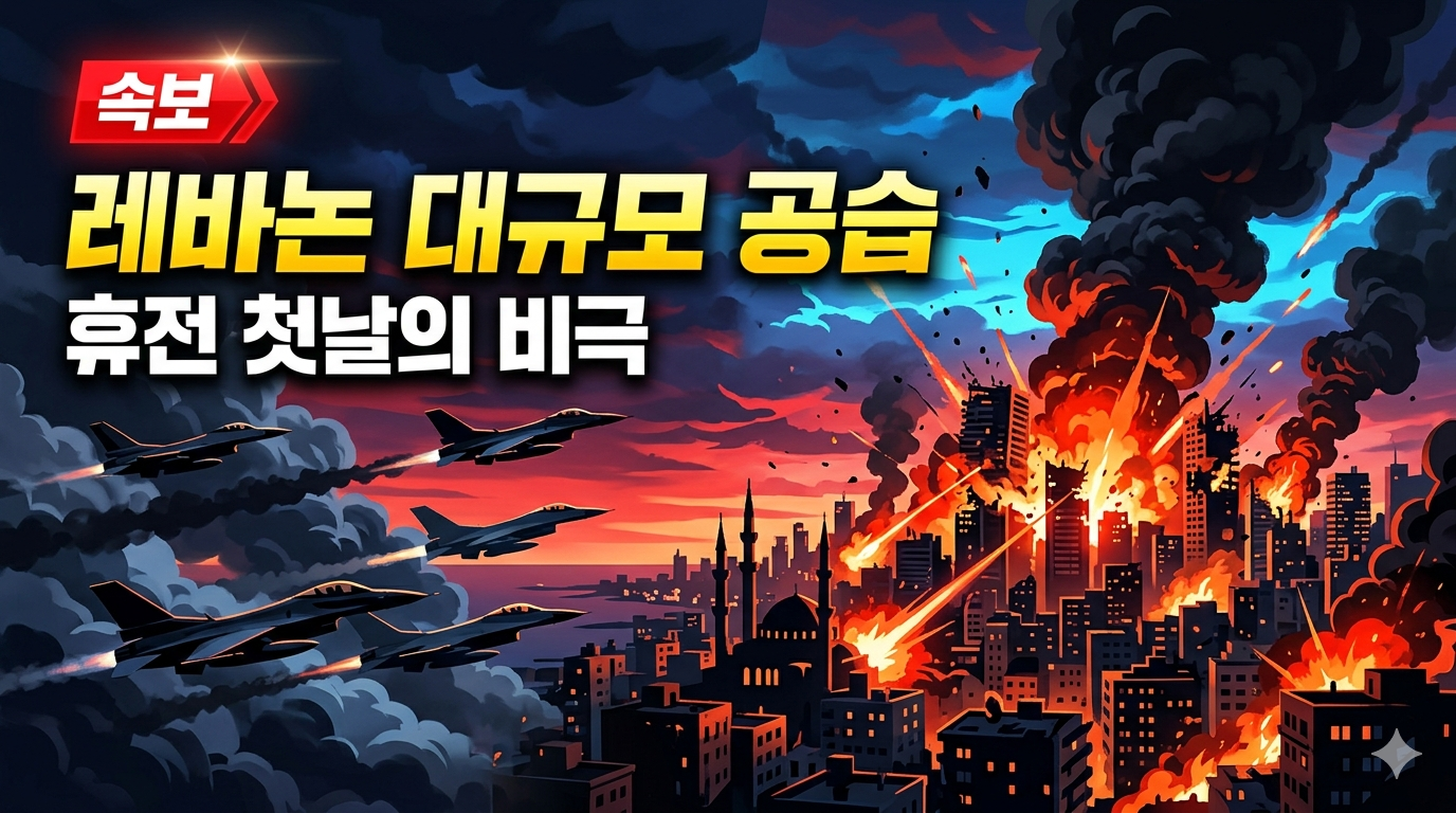 이스라엘, 레바논 전역 대규모 공습 감행: 미·이란 휴전 첫날의 비극