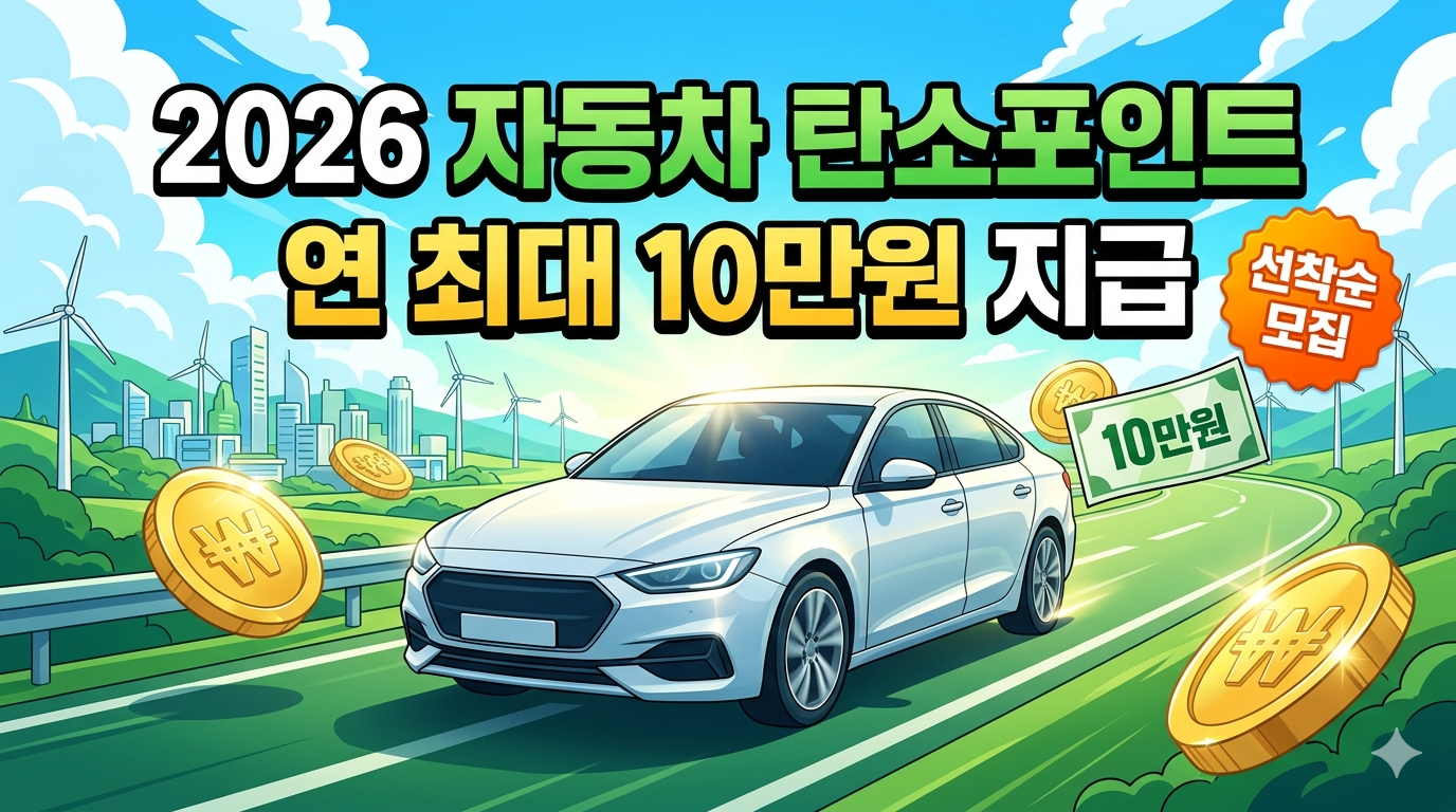 2026년 자동차 탄소중립포인트 신청 대상 및 방법 완벽 정리