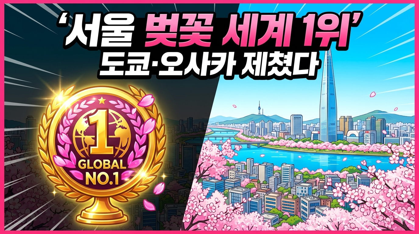 2026 서울 벚꽃 여행, 도쿄·오사카 제치고 글로벌 예약 1위 등극