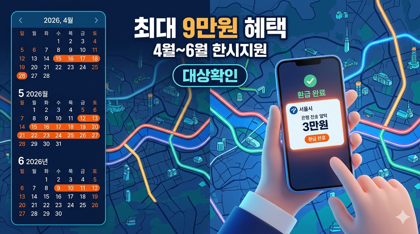 기후동행카드 월 3만원 환급 혜택 안내: 대상 및 신청 방법 정리