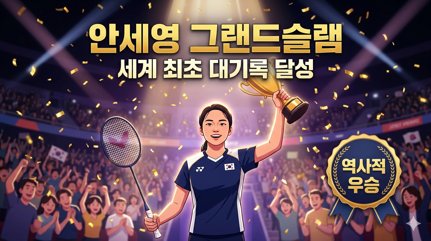 안세영 배드민턴 커리어 그랜드슬램 달성: 세계 여자 단식 최초의 대기록