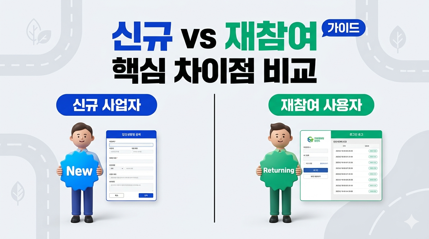 탄소중립포인트 자동차: 신규 참여자와 재참여자 핵심 차이점 정리