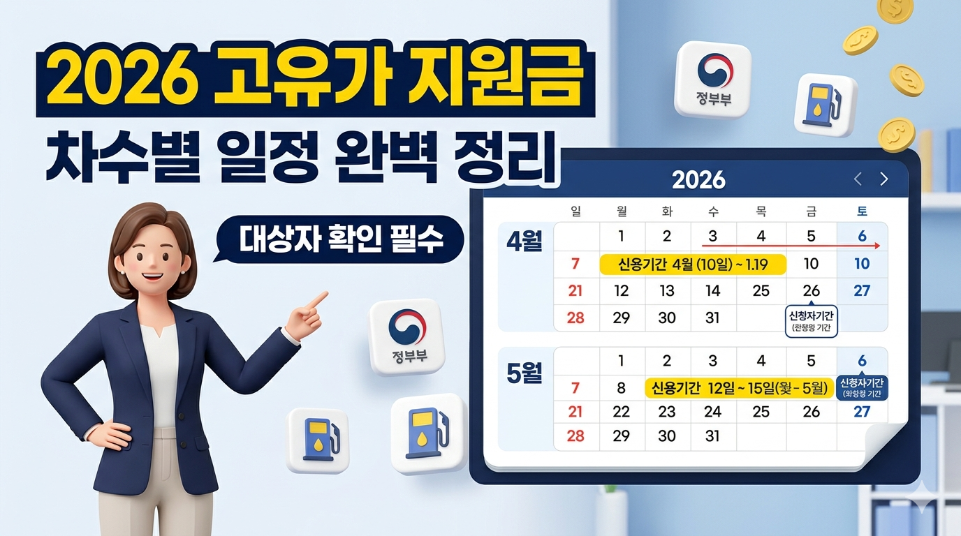 2026 고유가 피해지원금 미성년자 신청 가이드: 차수별 일정 및 방법