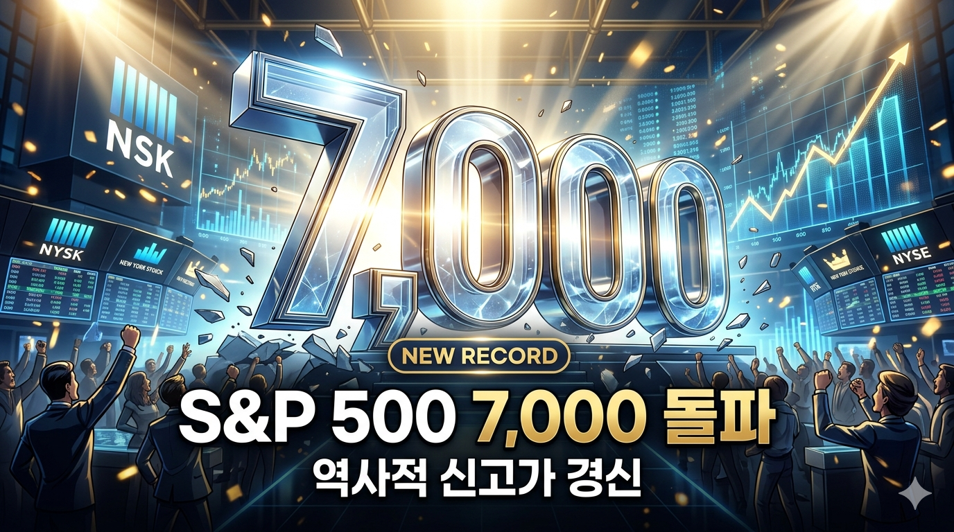 S&P 500 지수 사상 첫 7,000선 돌파, 뉴욕증시 역사적 신고가 경신