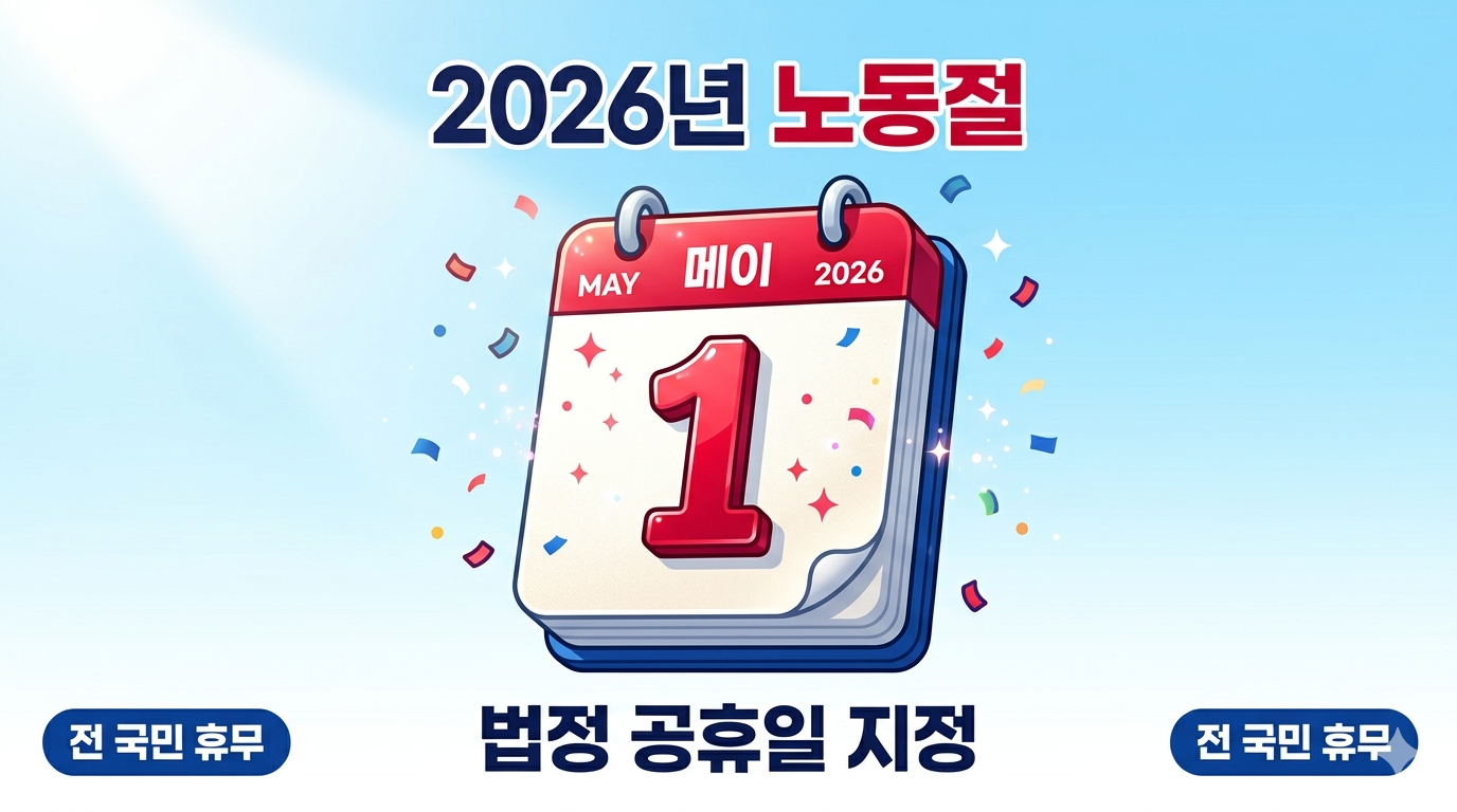 2026년부터 노동절 법정 공휴일 지정, 5월 황금연휴 완벽 가이드