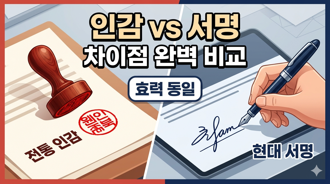 인감증명서 vs 본인서명사실확인서 차이점과 대체 가능 여부 완벽 정리
