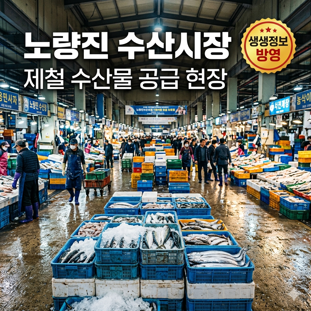 생생정보 노량진수산물도매시장 제철 수산물 공급 현장 및 주요 점포 정보