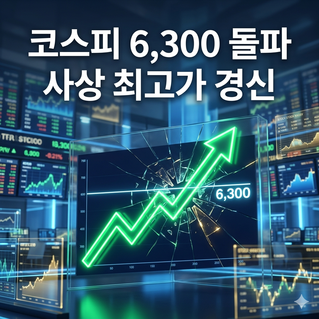 코스피 사상 첫 6,300선 돌파, 6,500선 안착 시도와 업종별 시장 동향