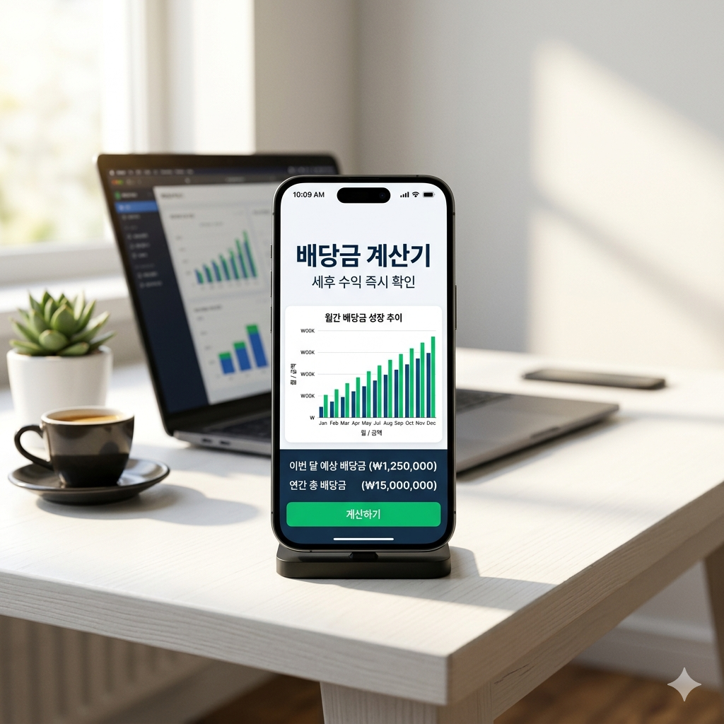 국내외 주식 배당금 계산기 추천: 세후 수익 및 월별 수령액 확인법