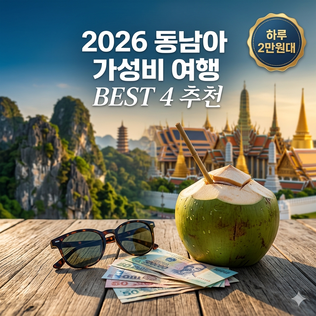 2026 동남아 가성비 여행지 추천 BEST 4: 다낭부터 세부까지