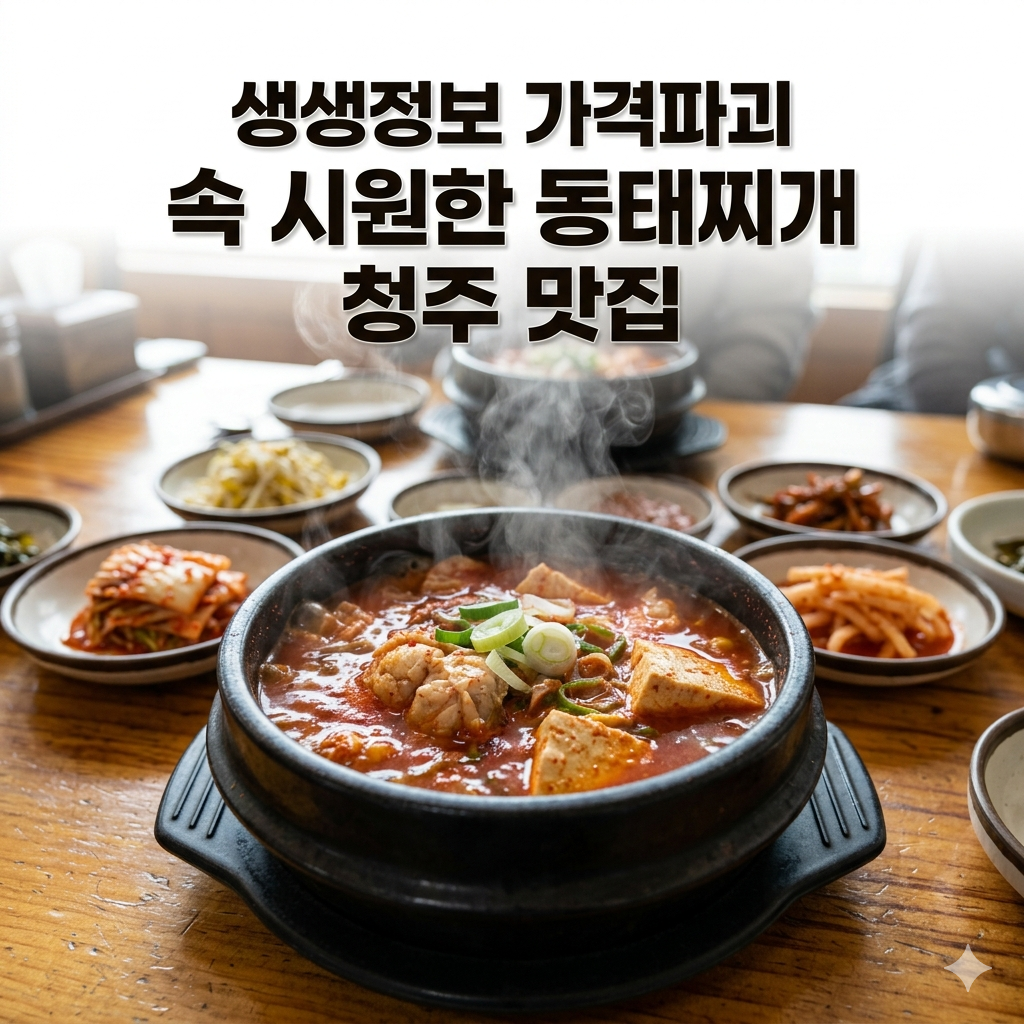 생생정보 가격파괴 Why, 청주 속 시원한 동태찌개 정식 맛집 정보