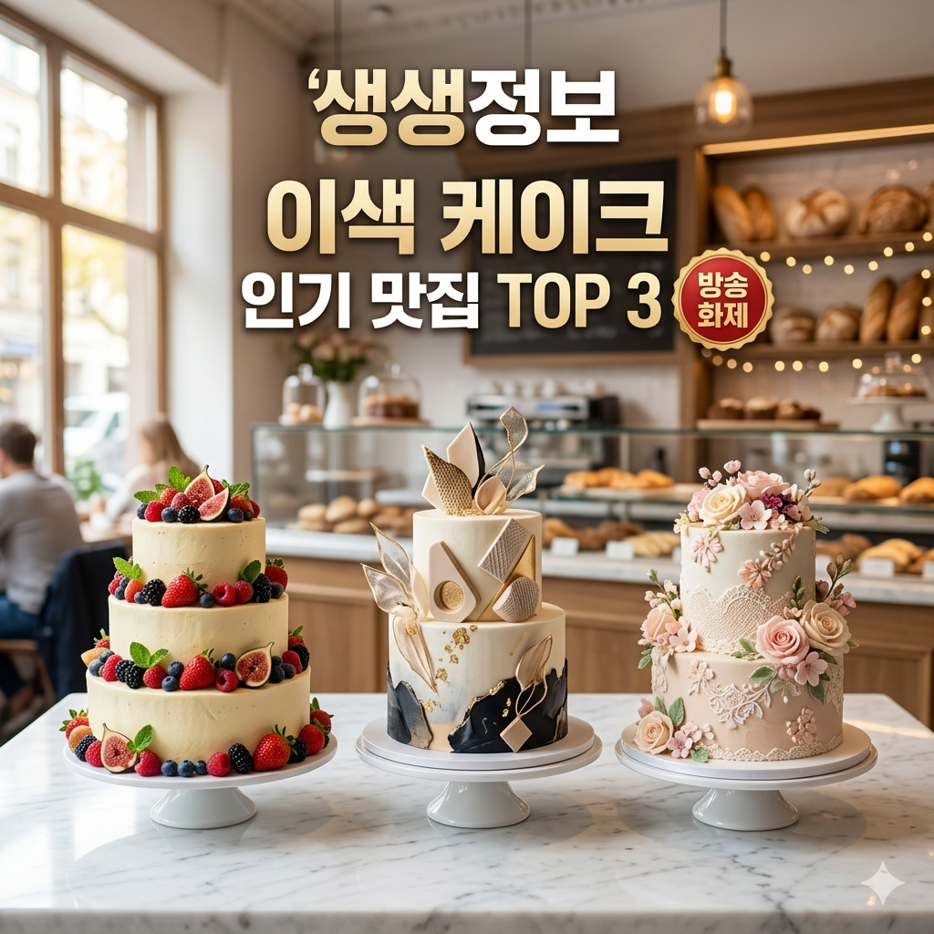 2TV 생생정보 이색 케이크 TOP3 맛집 정보 정리