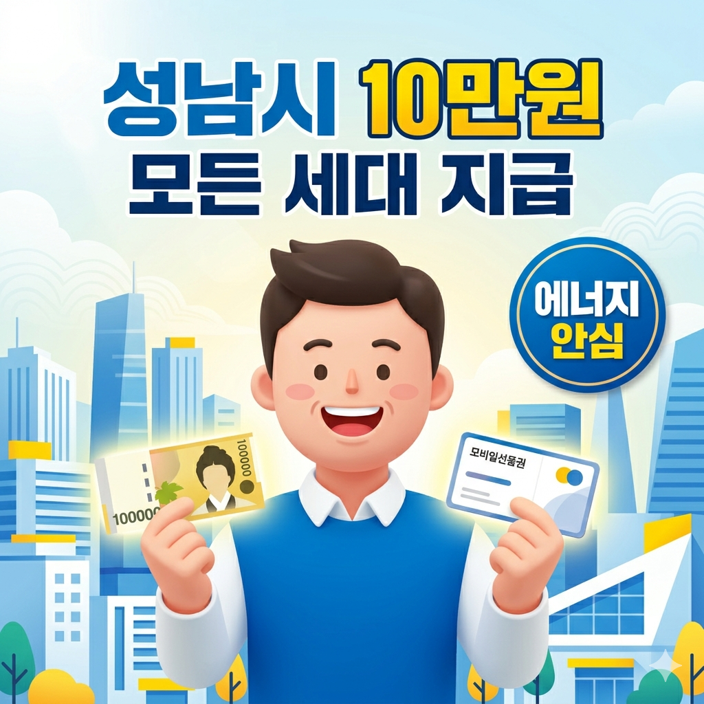 성남시 모든 세대 10만 원 지급, 에너지 안심지원금 신청 가이드