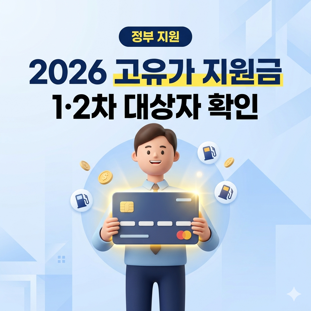 2026 고유가 피해지원금 : 1·2차 대상자 및 카드사별 신용,체크카드 신청 방법 완벽 정리