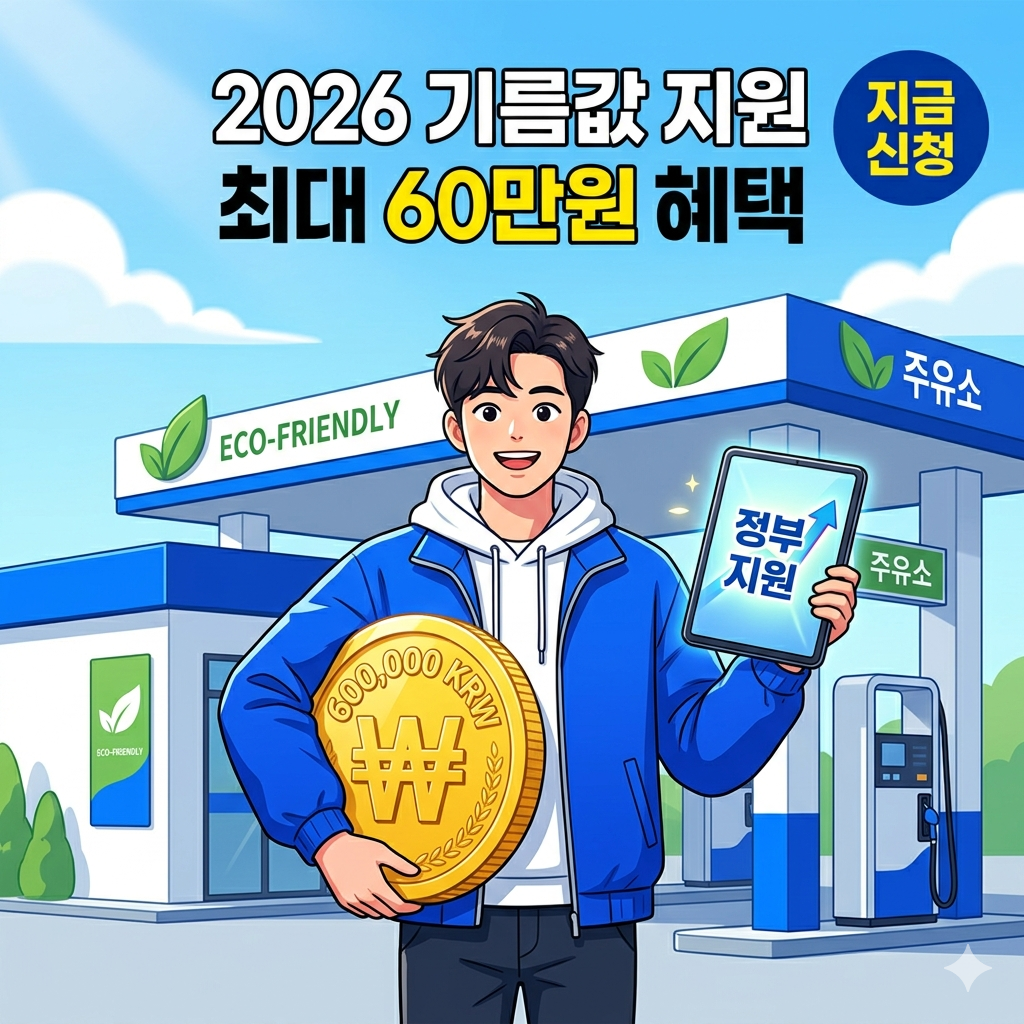 2026년 기름값 지원금(고유가 피해지원금) 신청 가이드: 최대 60만 원 혜택 총정리