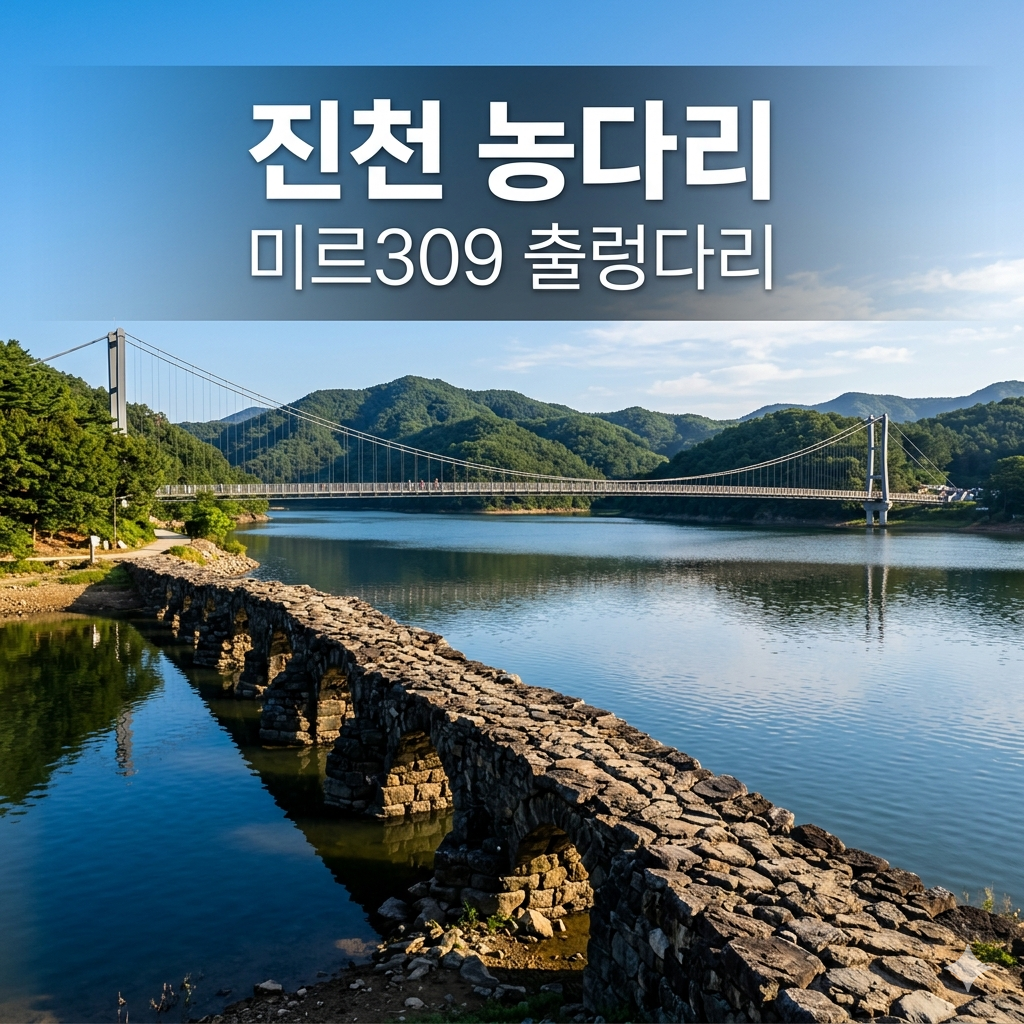 2TV 생생정보 진천 여행 명소 정리: 농다리와 초평호 미르309 출렁다리 정보