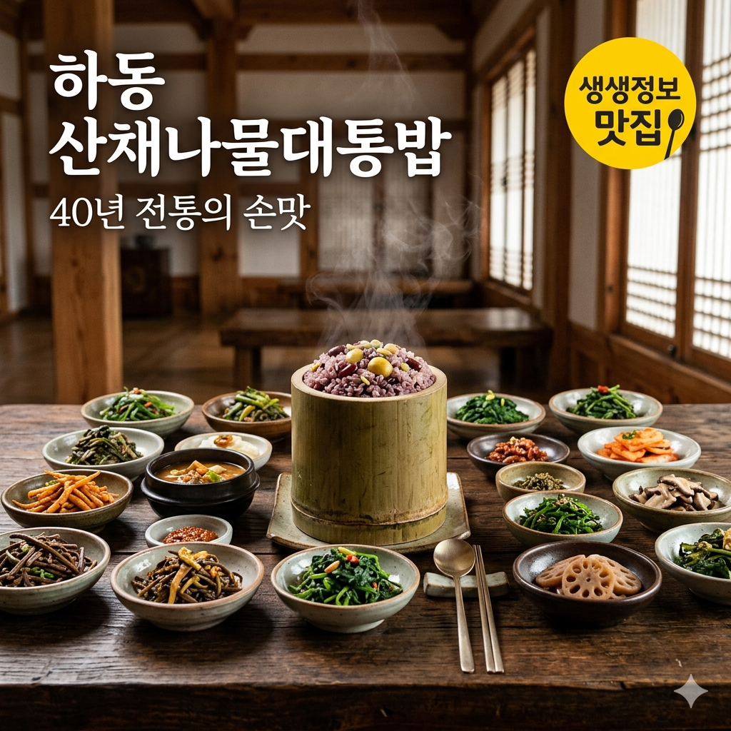 생생정보 하동 40년 전통 산채나물대통밥 삼성궁 맛집 성남식당 정보