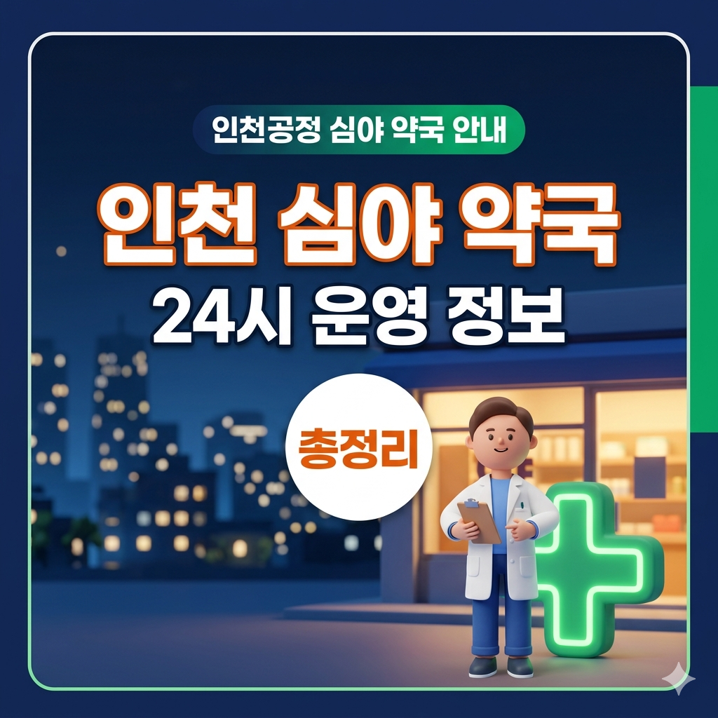 인천 심야 약국 및 24시 운영 정보 총정리