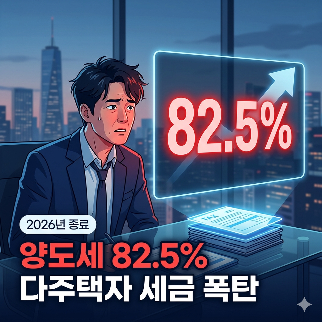 2026년 다주택자 양도세 중과 유예 종료, 최고세율 82.5% 시대의 대응 전략