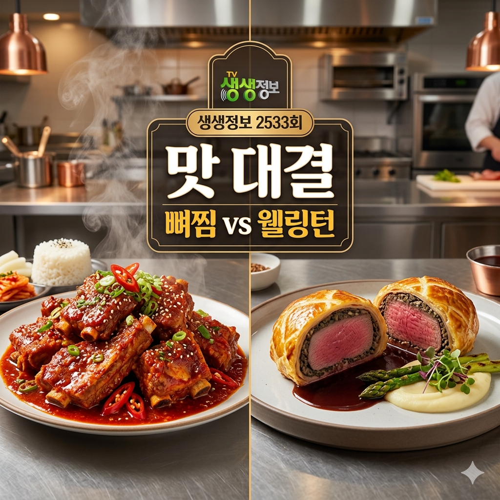2TV 생생정보 2533회 맛집 맞수다: 칠리소스뼈찜 & 비프웰링턴 정보