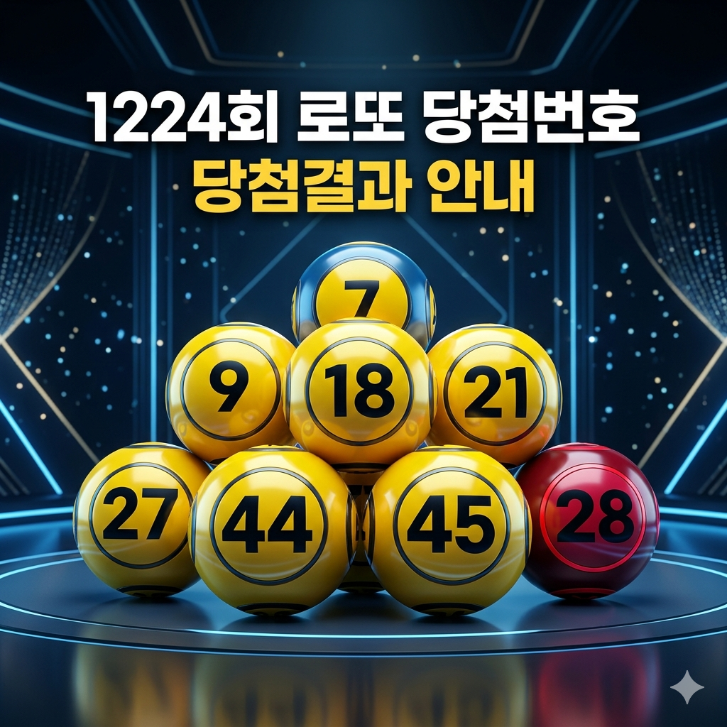 제1224회 로또 당첨번호 결과 및 당첨금 수령 방법 안내
