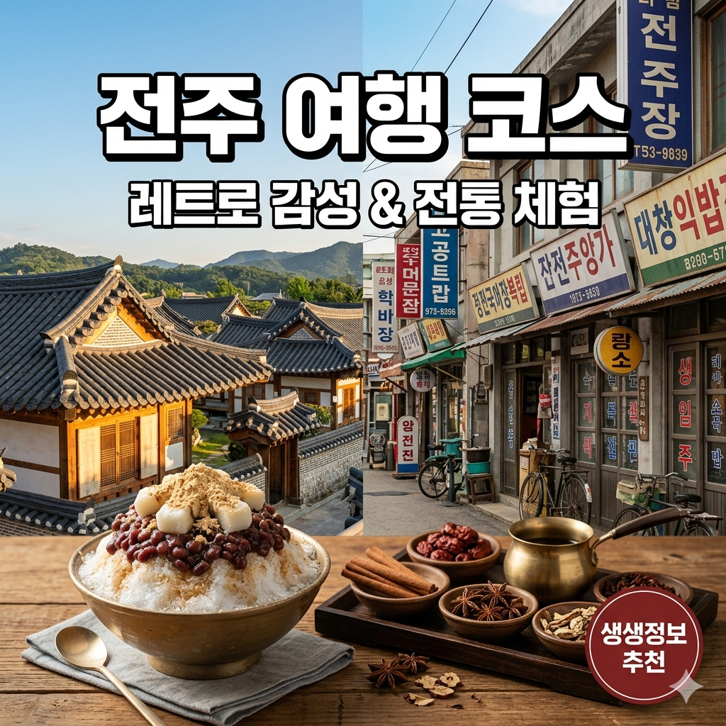 2TV 생생정보 전주 여행 코스 정리: 레트로 감성과 전통의 조화