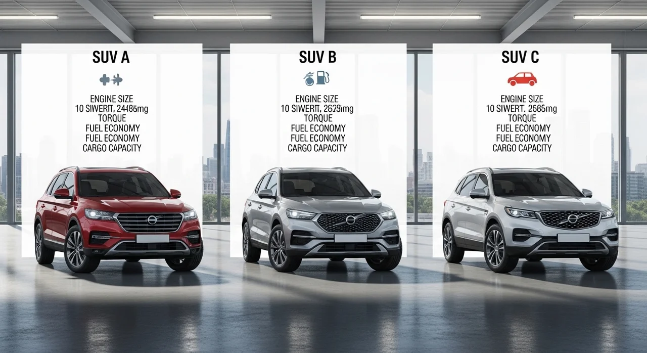 한눈에 보는 운전 피로도 낮은 대표 SUV 비교