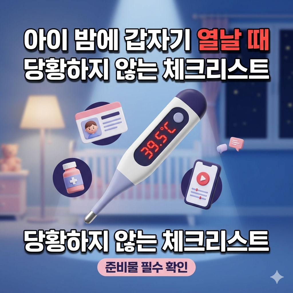 아이 밤에 갑자기 열날 때, 달빛어린이병원 vs 소아응급실 선택 기준
