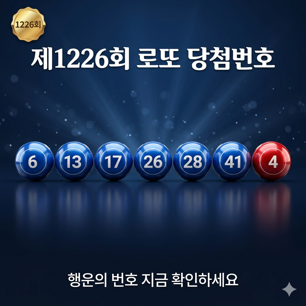 제1226회(5월 30일) 로또 당첨번호 결과 안내: 행운의 주인공은?