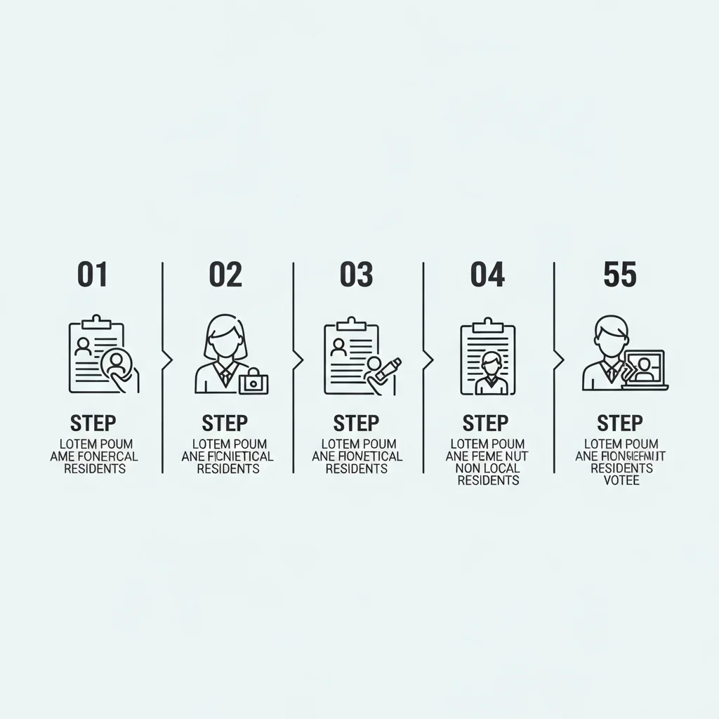 다른 지역 사전투표 진행 절차 (Step-by-Step)