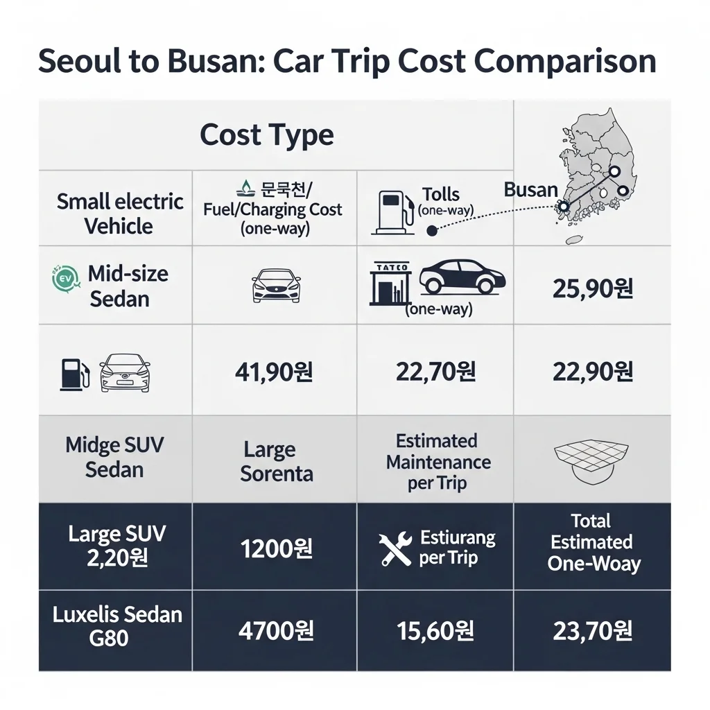 차종별 예상 비용 한눈에 비교하기