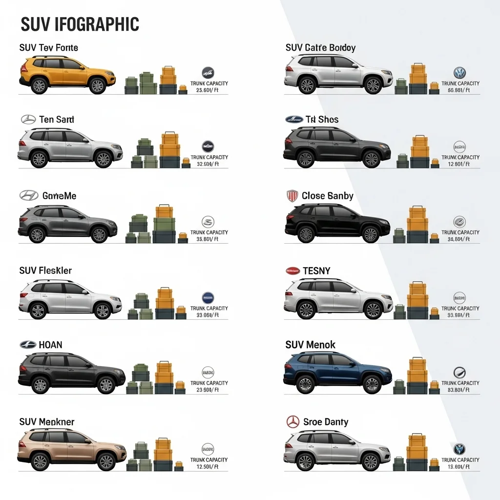 적재 용량 비교! 한눈에 보는 SUV 랭킹