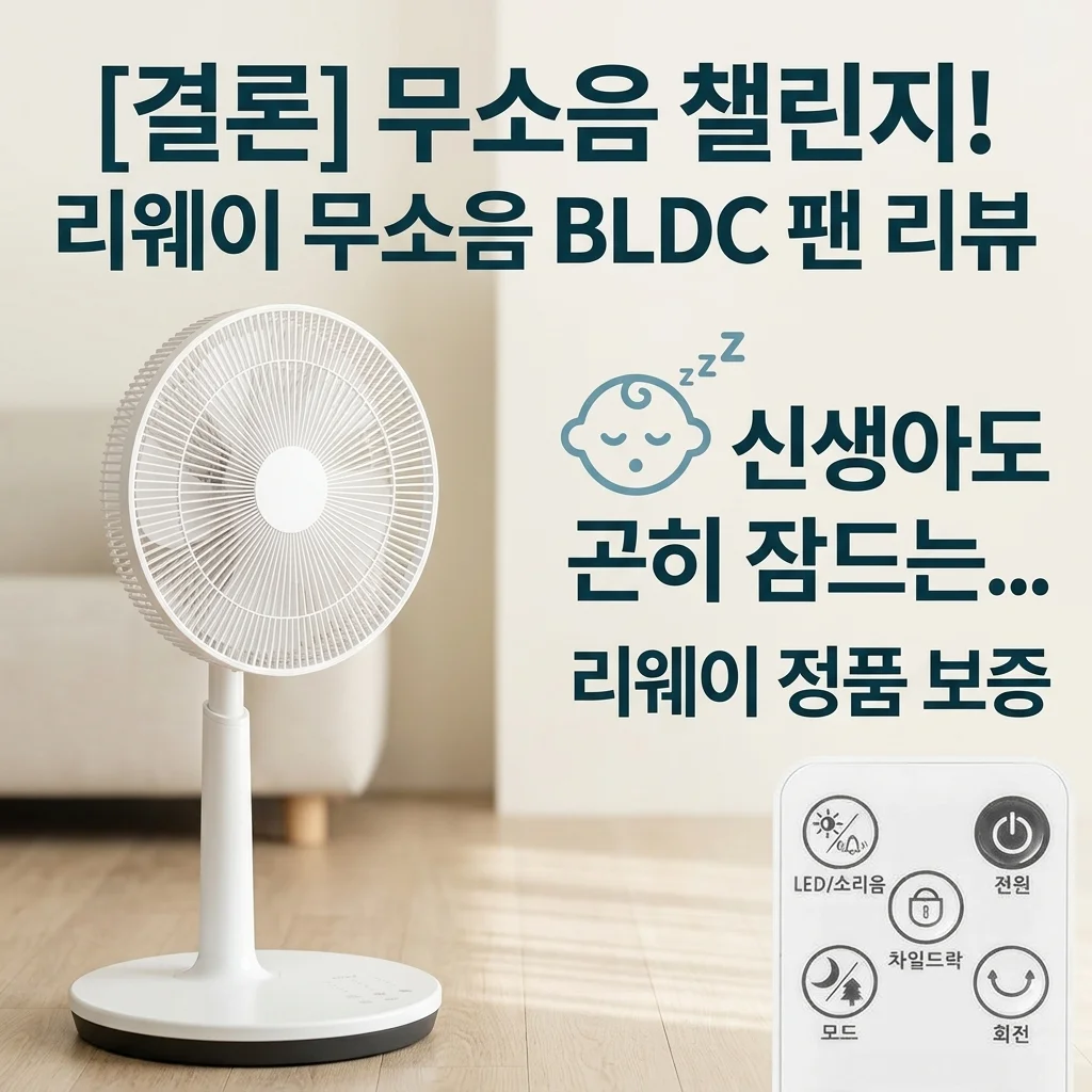 [결론형] 소음 제로 도전! 리웨이 무소음 선풍기 BLDC 신생아도 꿀잠 자는 후기