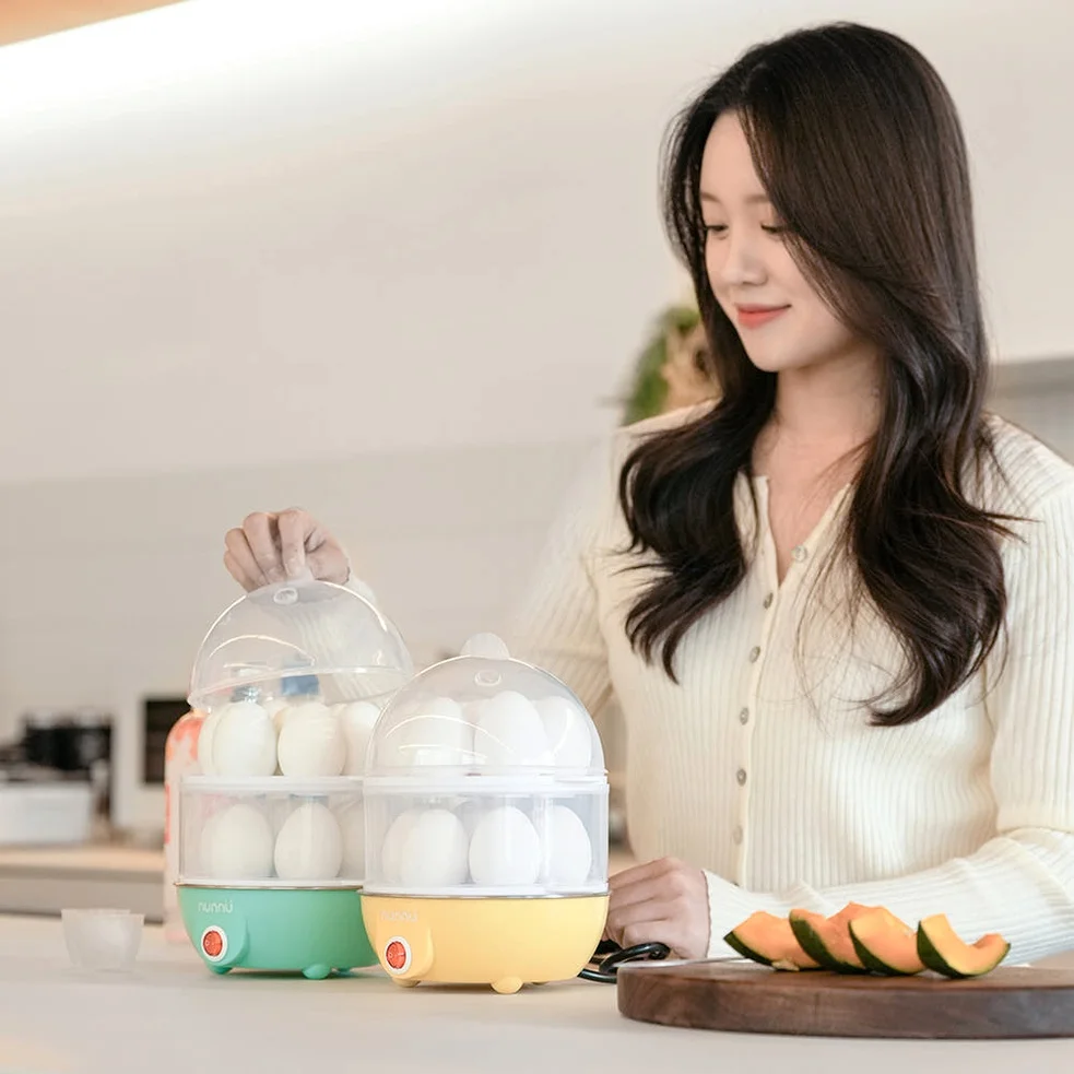 계란찜기 반숙 계란삶는기계 2단 에그쿠커 옐로우 미니 고구마 멀티쿠커 상세 이미지 7