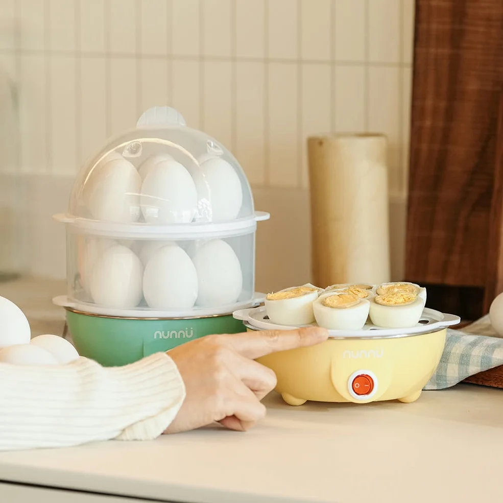 계란찜기 반숙 계란삶는기계 2단 에그쿠커 옐로우 미니 고구마 멀티쿠커 상세 이미지 8