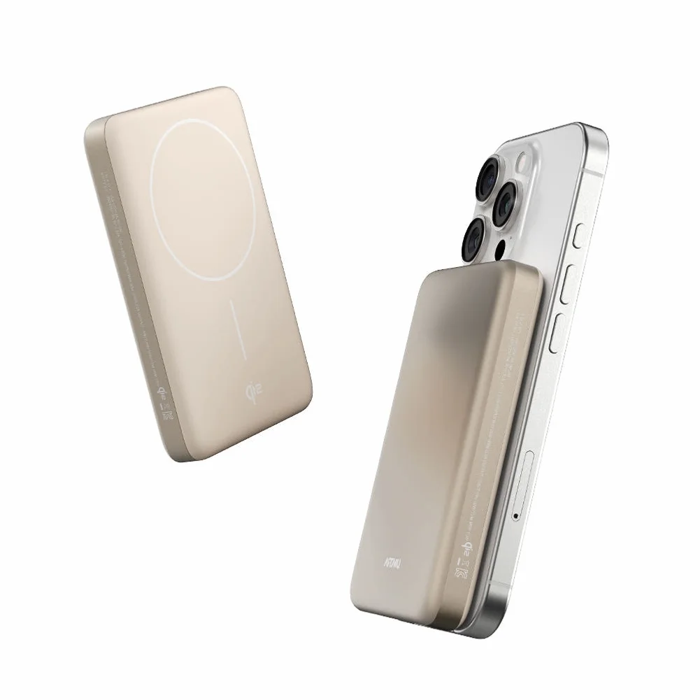 Qi2 15W 맥세이프 슬림 고속 보조배터리 10000mAh QB210 베이지 상세 이미지 7